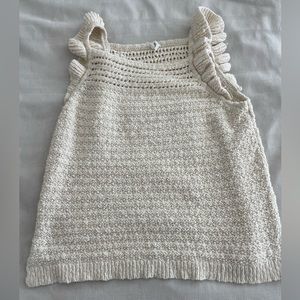 Sweater flutter sleeve tank